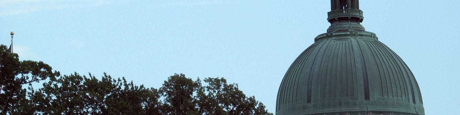 The dome of the Maryland Capitol Building in Annapolis, Maryland.