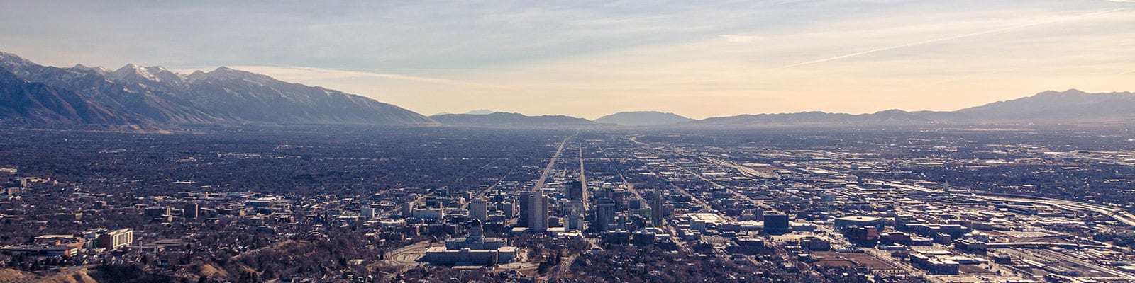 Skyline photo of Salt Lake City, Utah.